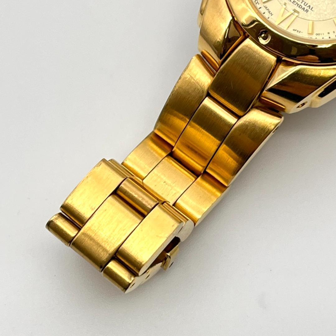 良品 セイコー パーペチュアル レディース コマ有 電池交換済 ゴールド