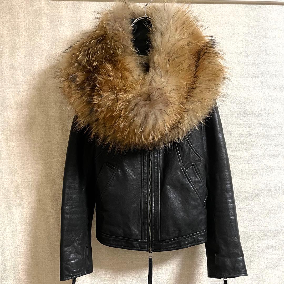 goa gimmick fur jacket ゴア レザー ジャケット スヌード