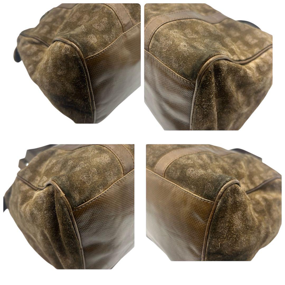 ボッテガヴェネタ スエード レザー ボストンバッグ ブラウン ヴィンテージ