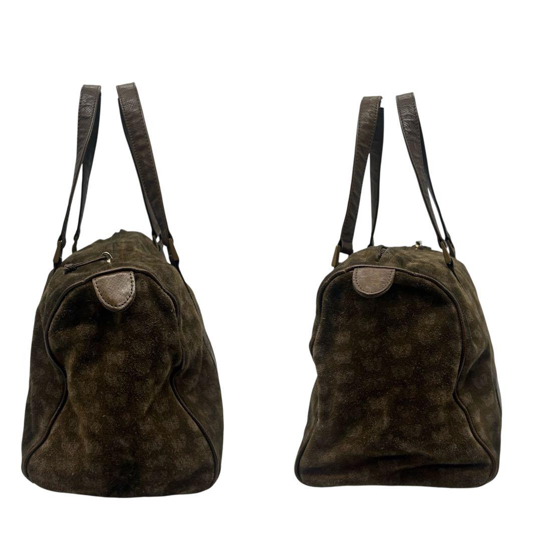 ボッテガヴェネタ スエード レザー ボストンバッグ ブラウン ヴィンテージ