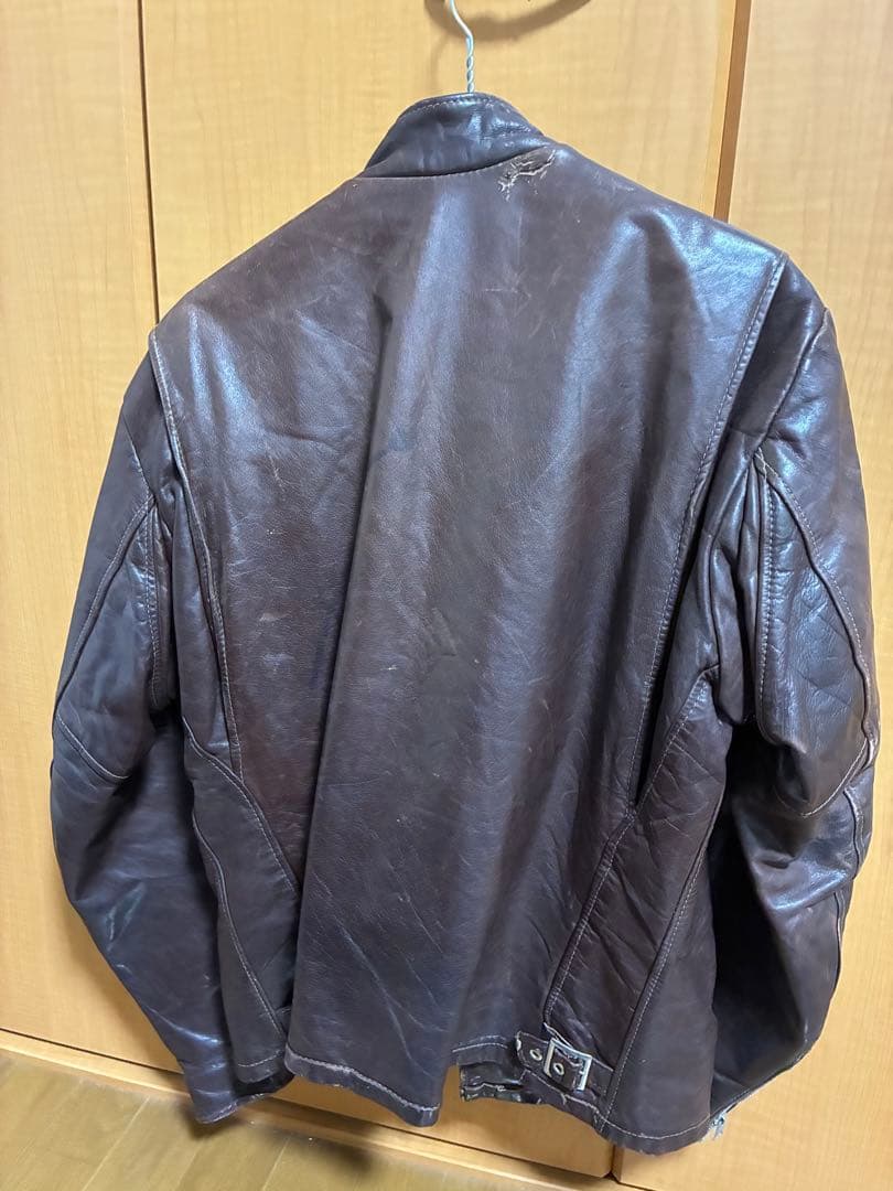 Schott NYC ダークブラウン レザージャケット　シングル