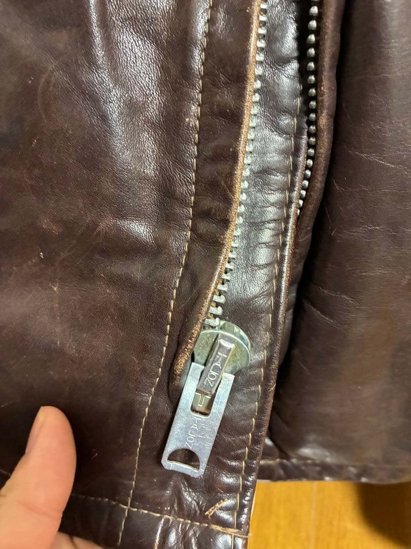 Schott NYC ダークブラウン レザージャケット　シングル