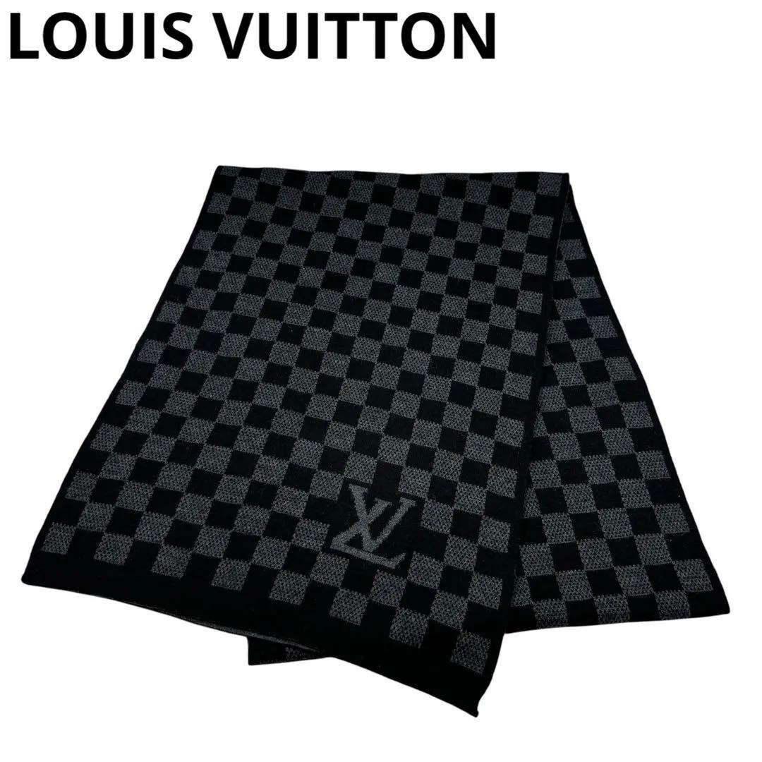 【極美品】LOUIS VUITTON ルイヴィトン ダミエ カシミア マフラー