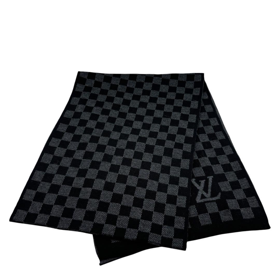 【極美品】LOUIS VUITTON ルイヴィトン ダミエ カシミア マフラー