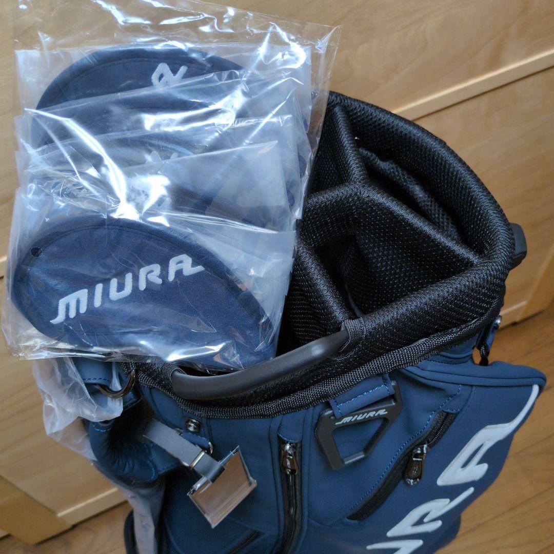MIURA 三浦技研キャディバッグ 未使用ネイビーグレーアイアンカバーセット