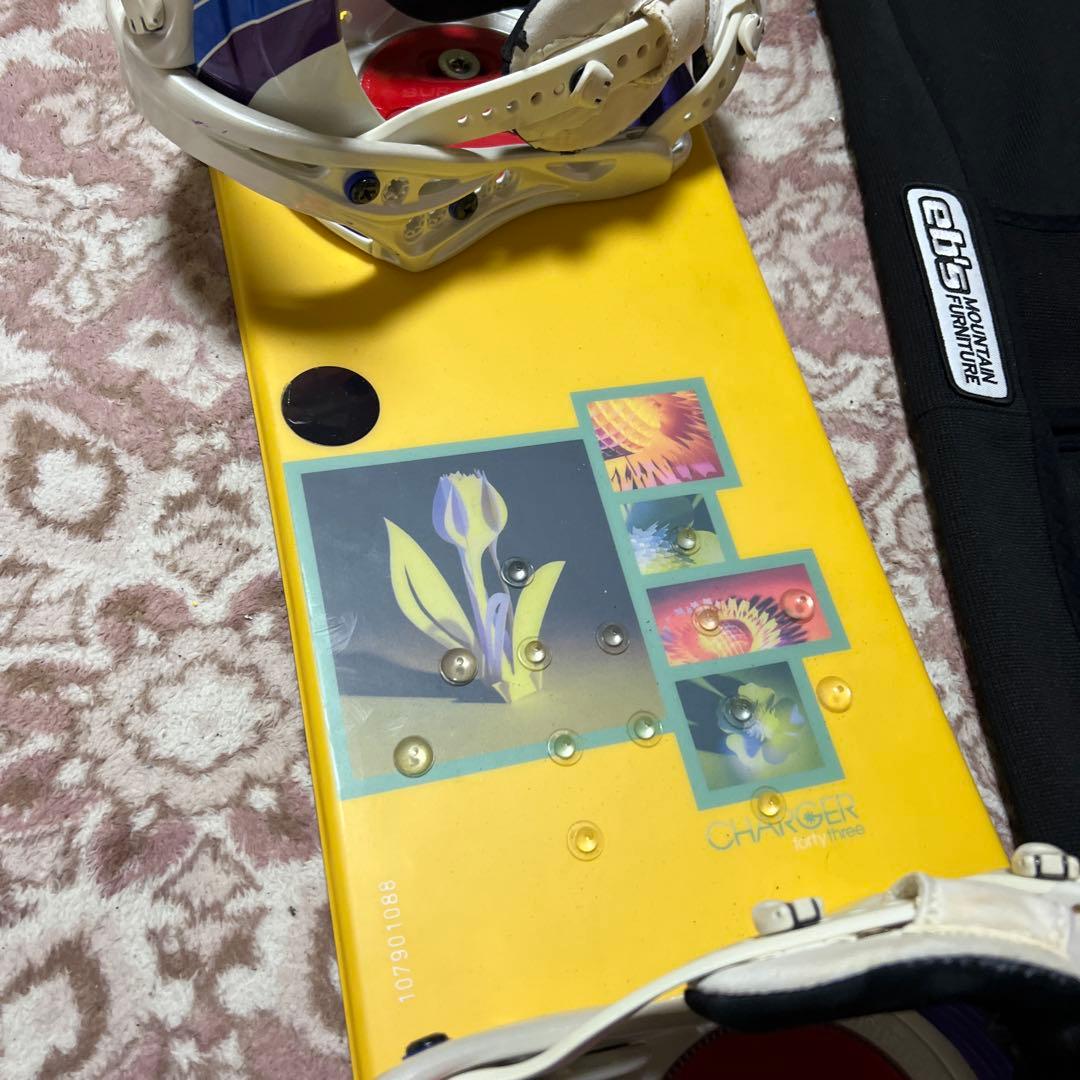 良品 BURTON 143cm バイン付 スノーボードセット 子供 レディース
