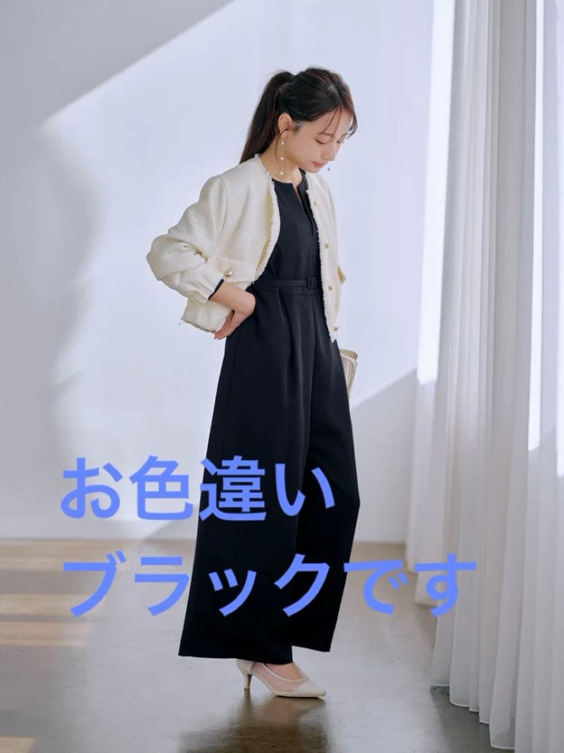 【COHINA】ソフトドビーオールインワン／ブラック／ショート丈／低身長さん向け