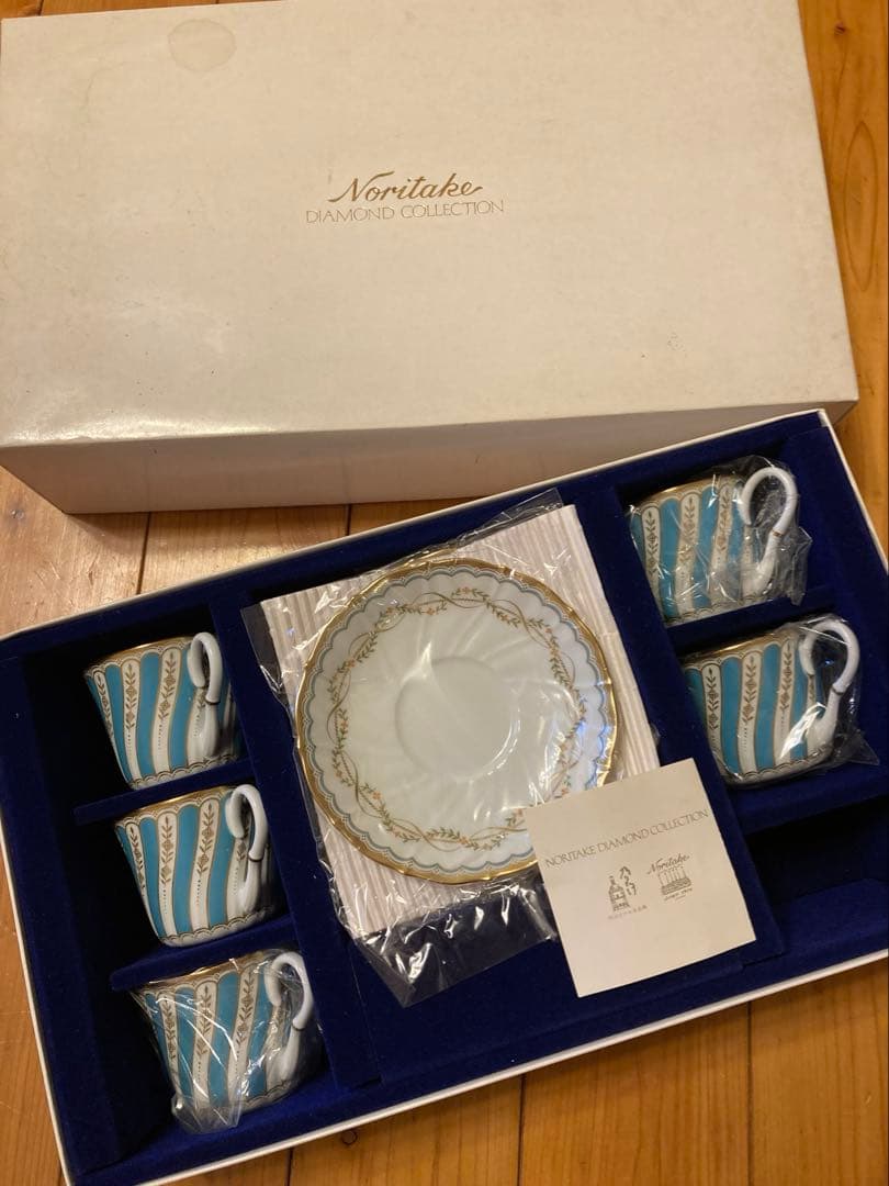 希少【未使用】Noritake ダイヤモンドコレクション カップ＆ソーサー5客