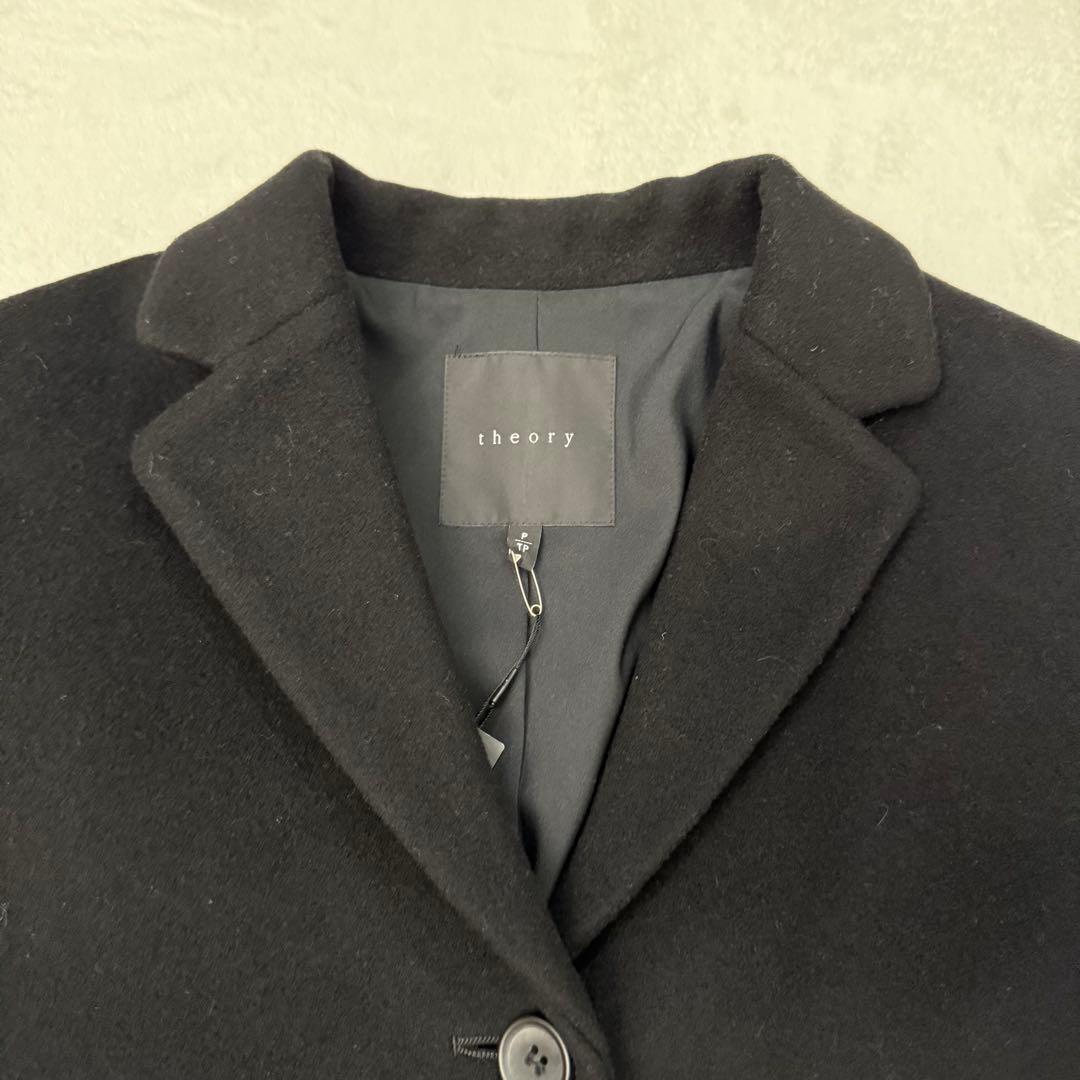 theory カシミヤ100 コート P 未使用 ブラック 上品