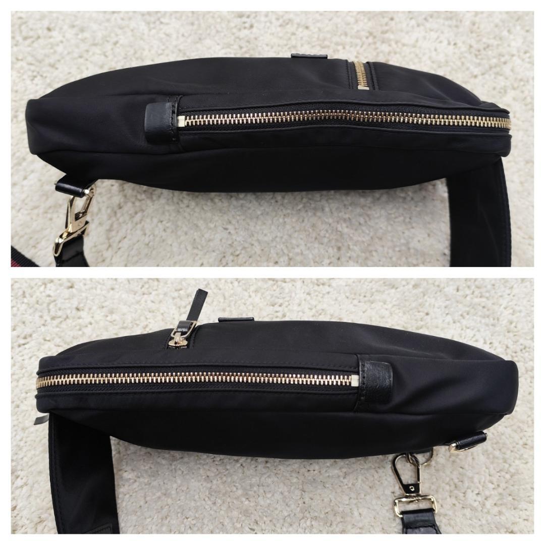 美品 Paul Smith ボディバッグ ショルダー 黒 マルチストライプ 軽量