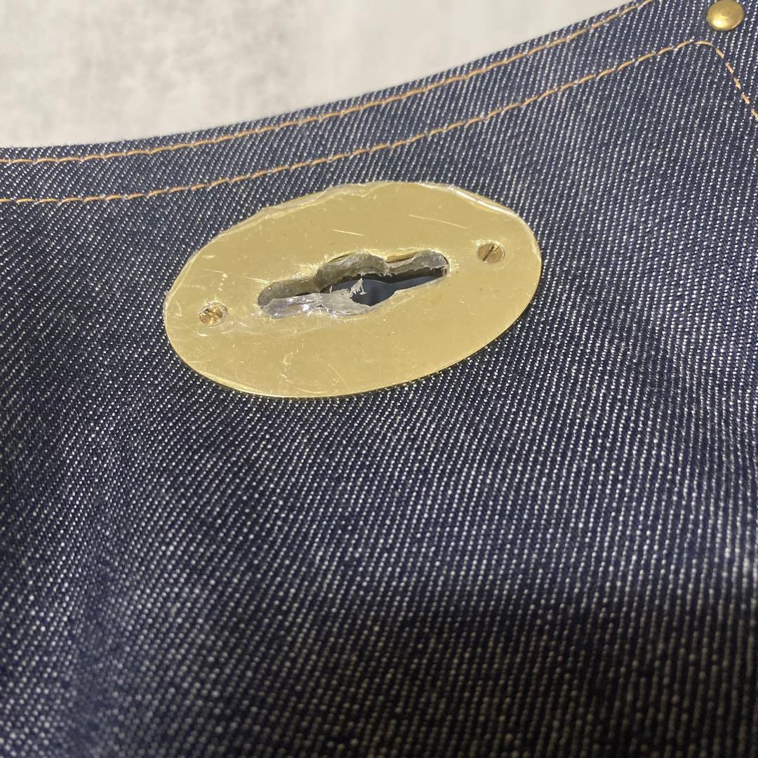 Mulberry ボストンバッグ ハンドバッグ ハート デニム地 紺