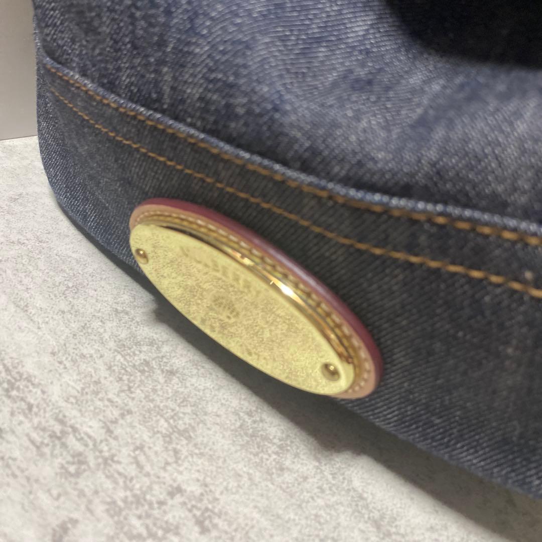 Mulberry ボストンバッグ ハンドバッグ ハート デニム地 紺
