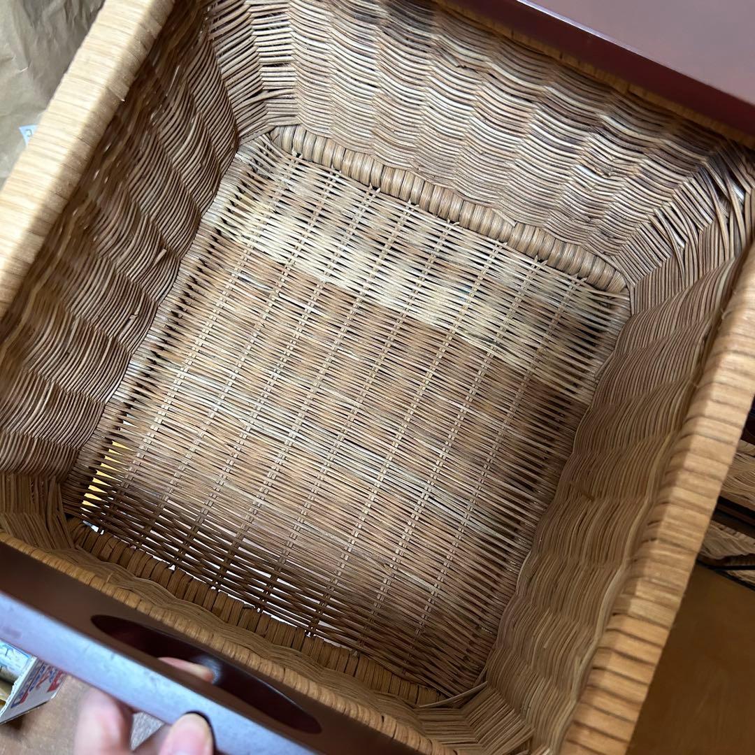 籐&アイアン 収納　ラタンチェスト