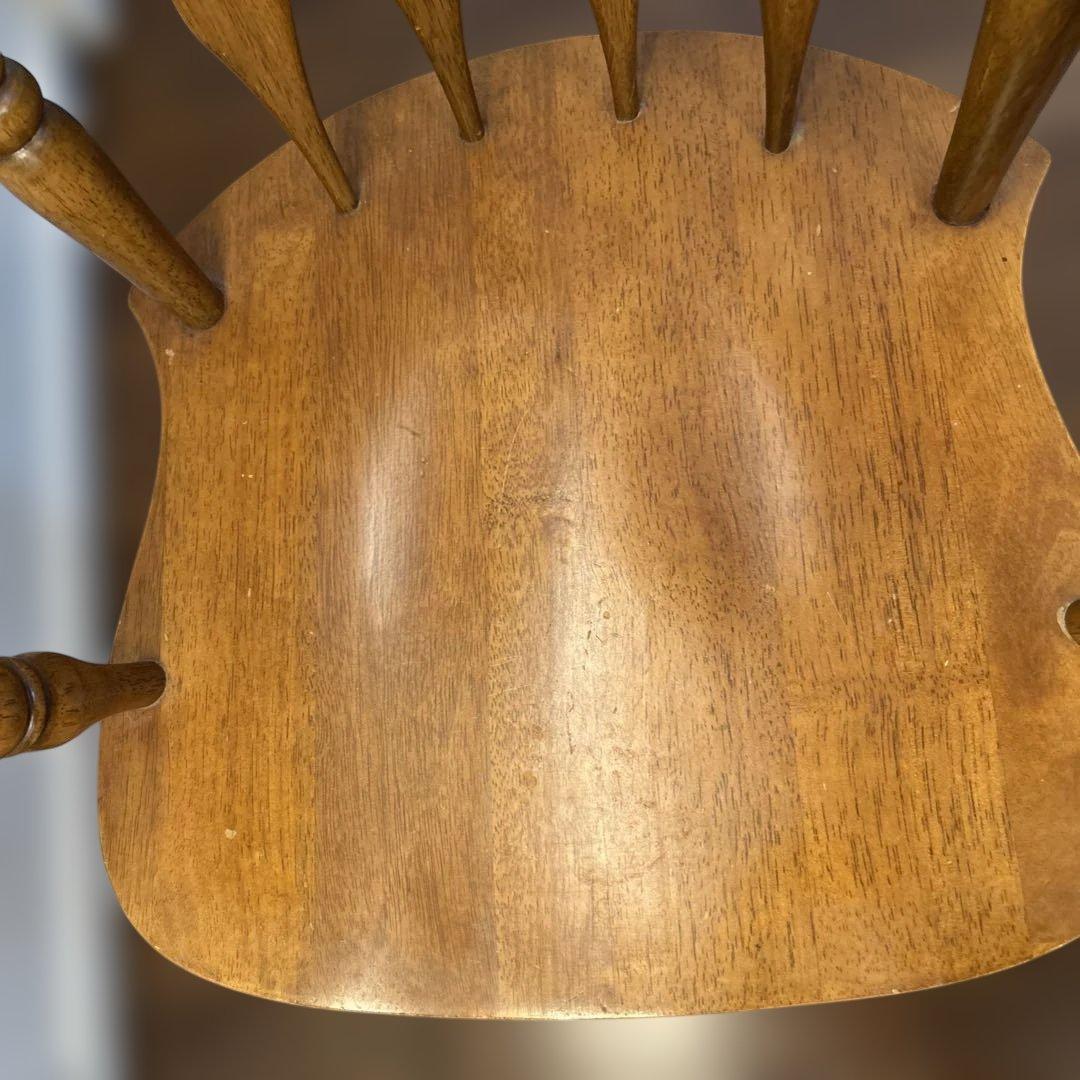 ジャンク・アンティーク家具・木製スピンドルバックチェア・アメリカンカントリー