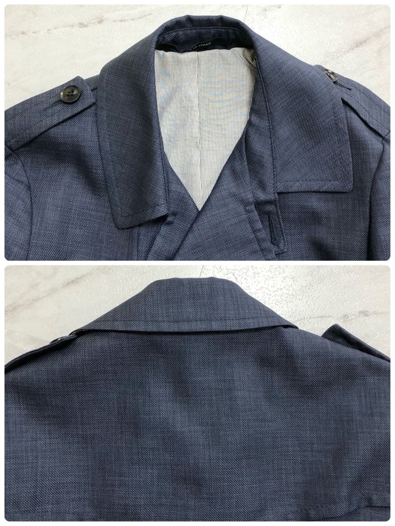 【極美品】 TAGLIATORE トレンチコート ROLF ネイビー 42R