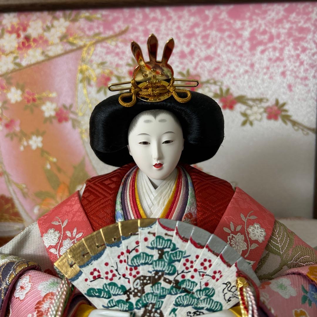 ひな人形 桜背景 中型　雛ごよみ