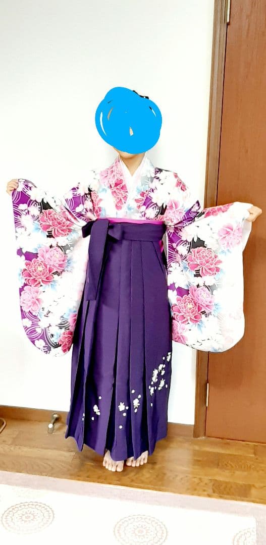 12点　袴　卒業式　牡丹　ジュニア　着付けセット　ガールズ