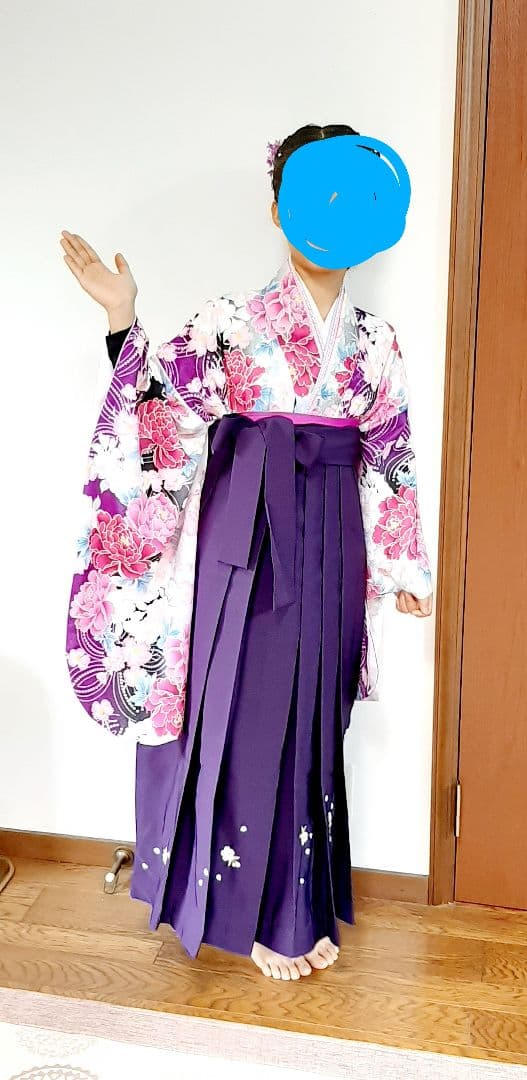 12点　袴　卒業式　牡丹　ジュニア　着付けセット　ガールズ
