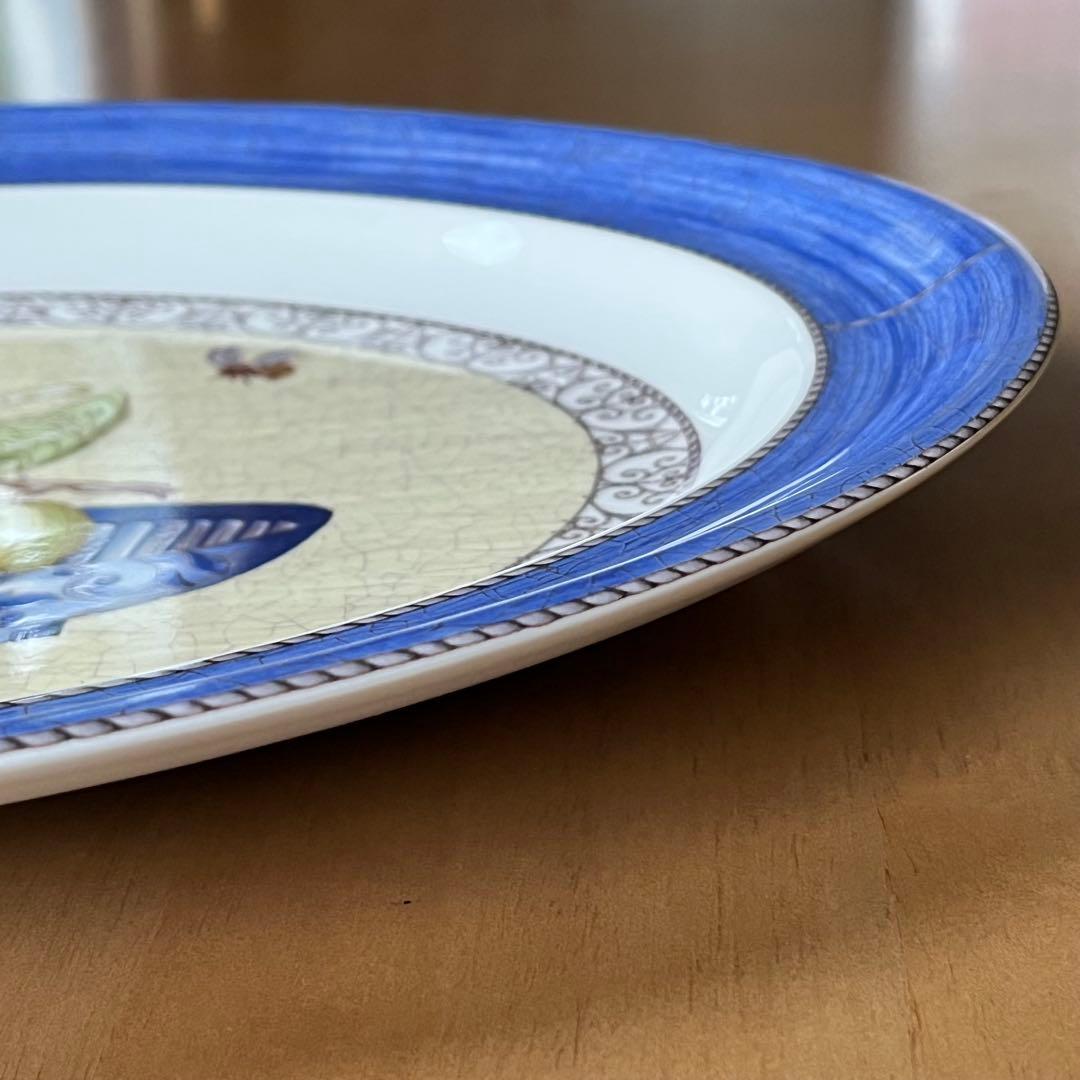 【美品】英国製　ウェッジウッド★サラズガーデン★オーバルパーティプレート