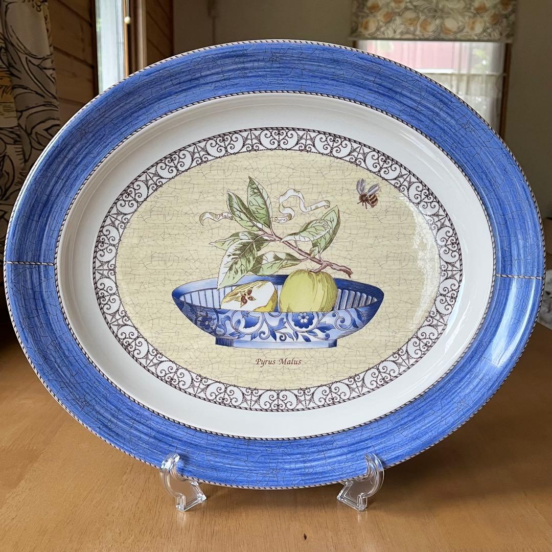 【美品】英国製　ウェッジウッド★サラズガーデン★オーバルパーティプレート