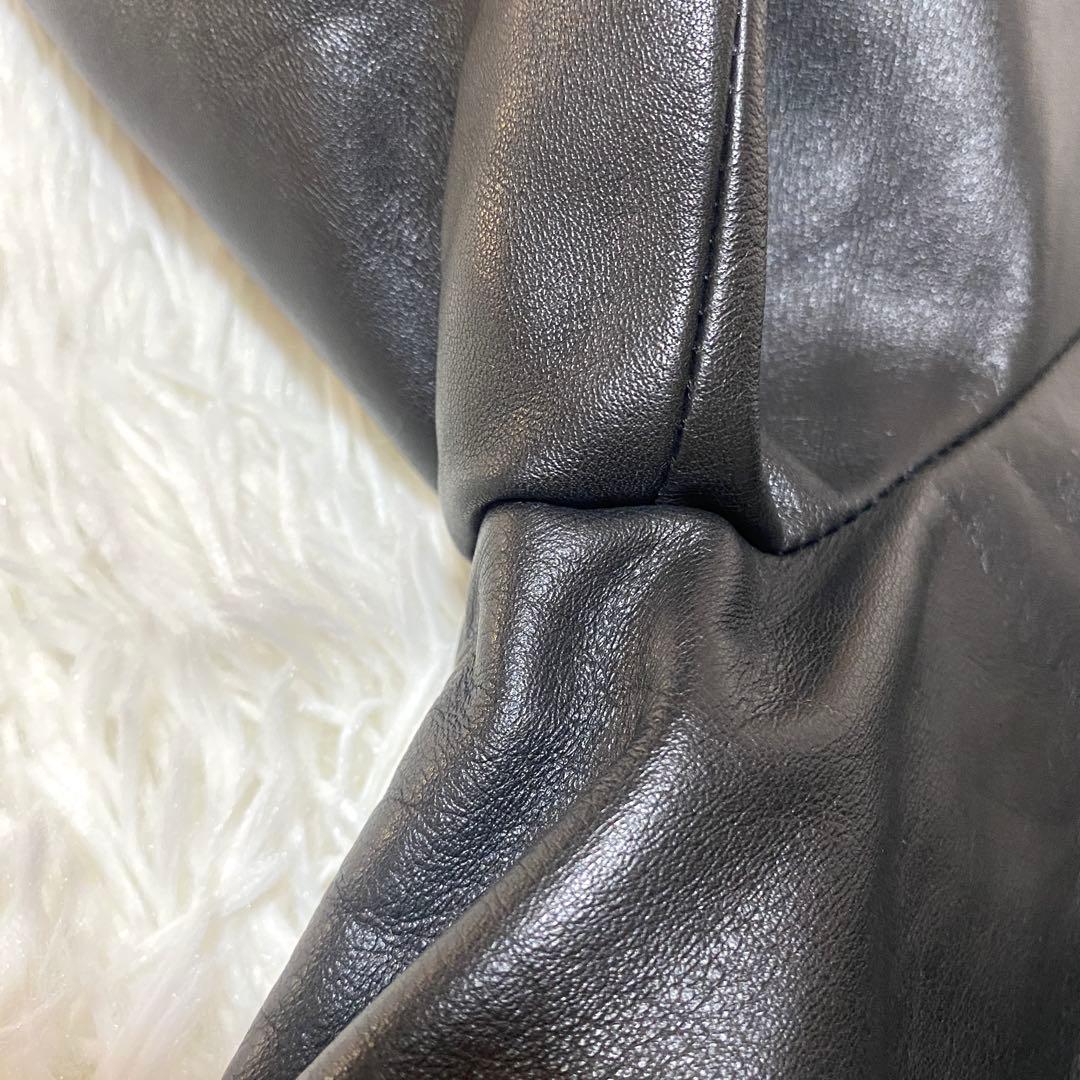 美品✨Paul smith トレンチコート 牛革 レザー 黒 ベルト M