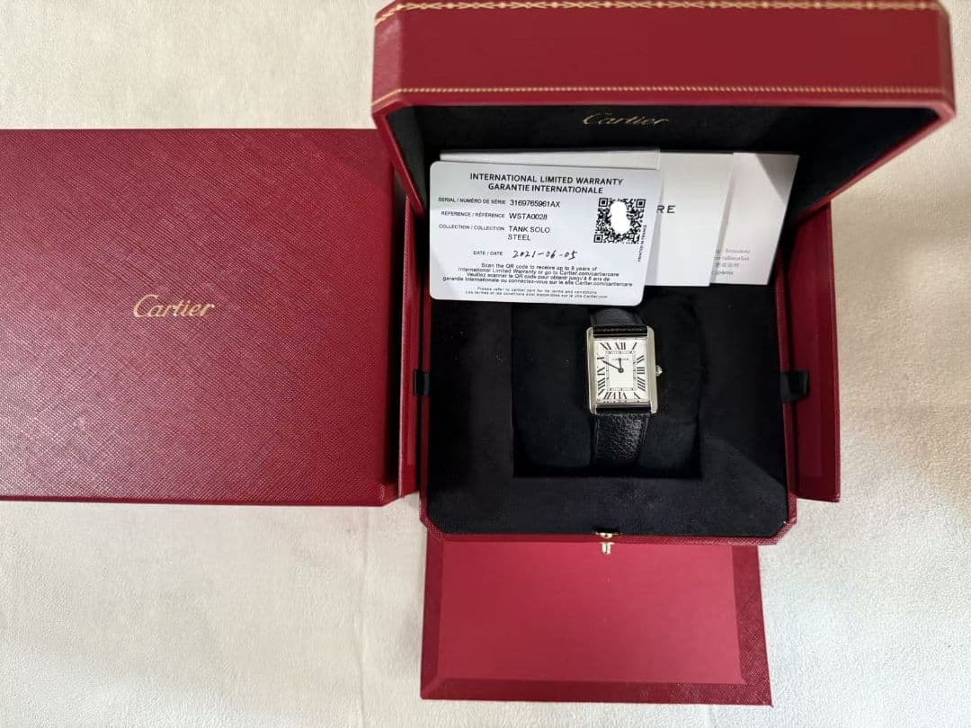 カルティエ CARTIER WSTA0028 タンクソロ LM クォーツ 腕時計