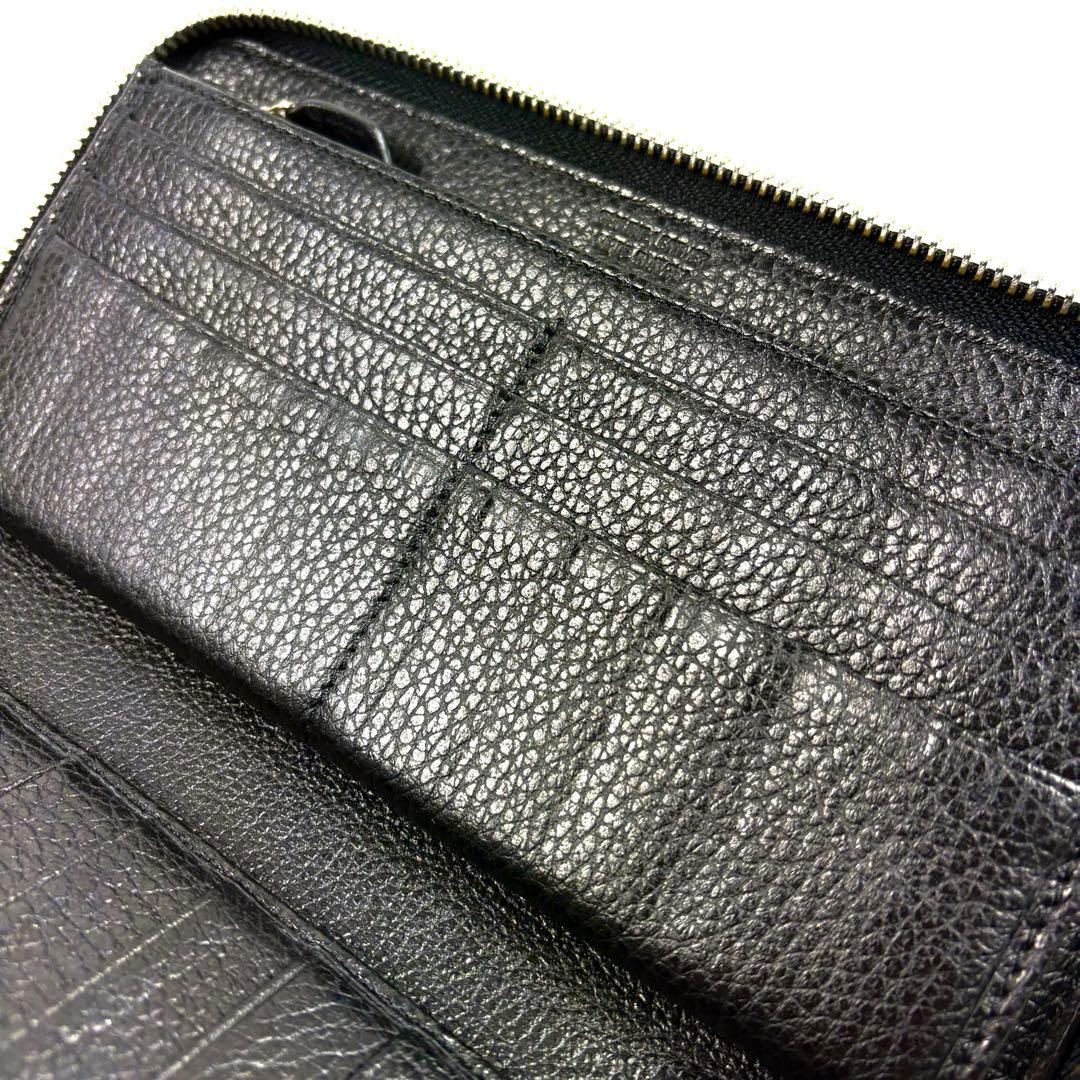 極美品✨ヴィヴィアンウエストウッド 長財布 ラウンドジップ 黒 大容量 レザー