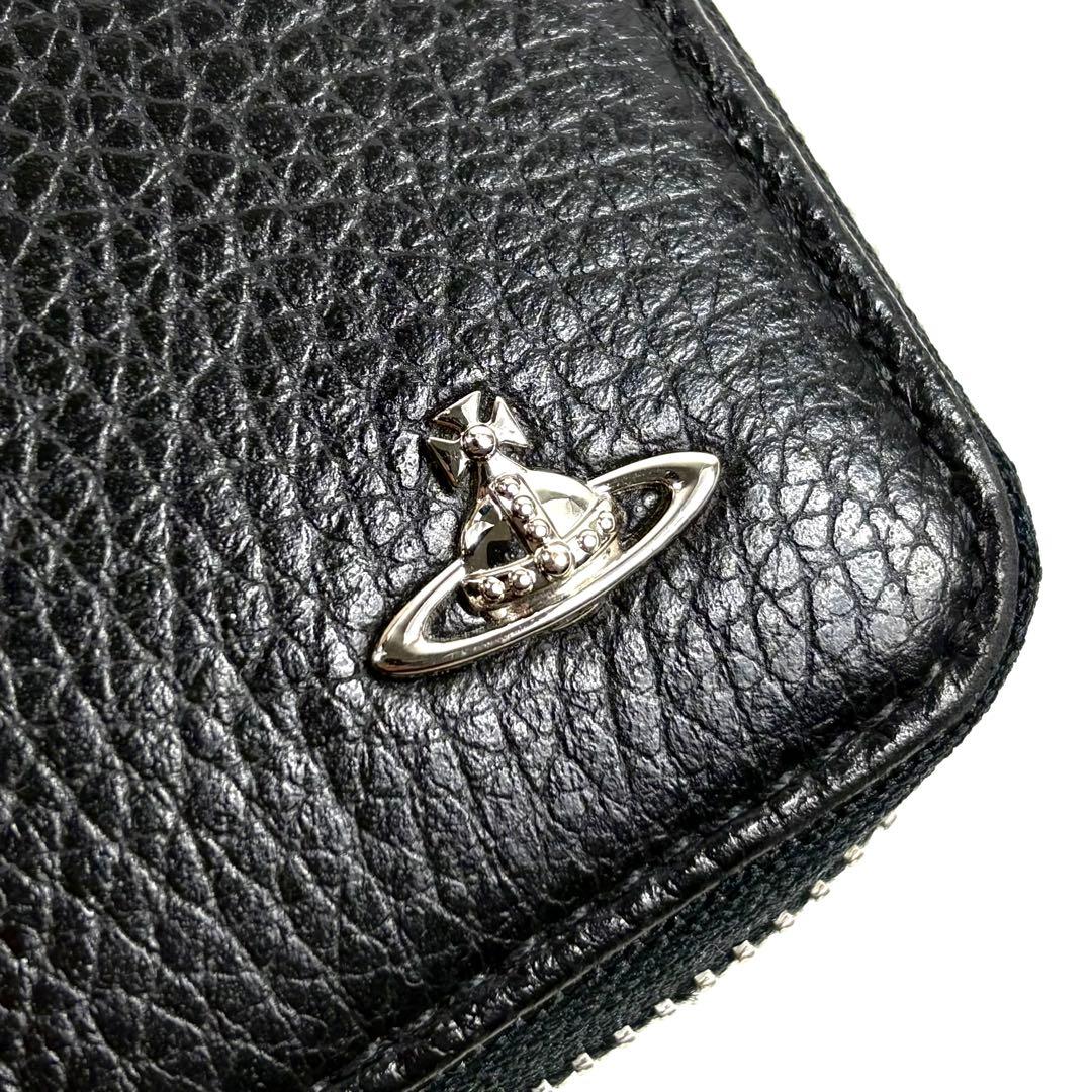 極美品✨ヴィヴィアンウエストウッド 長財布 ラウンドジップ 黒 大容量 レザー