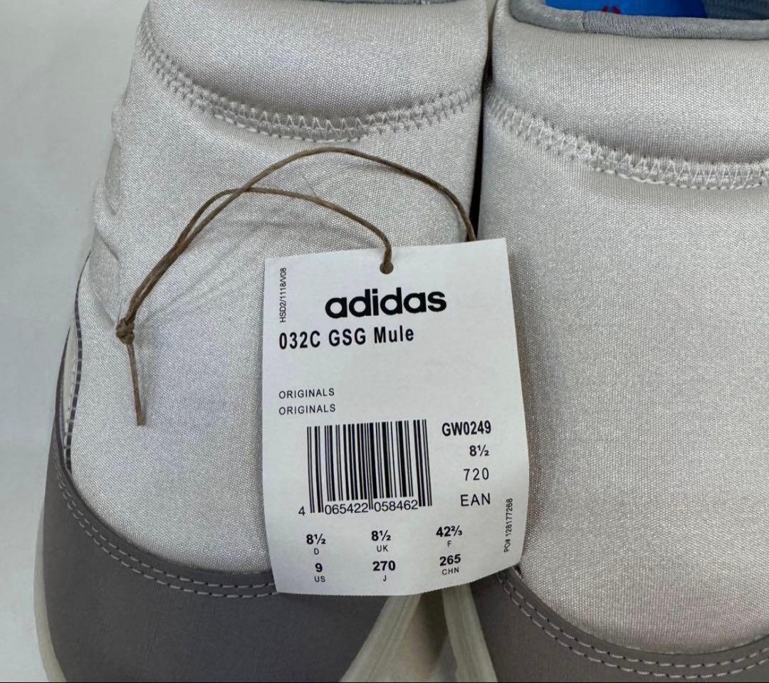 【新品未使用】adidas032CアディダスGSGミュールデッドストックシルバー