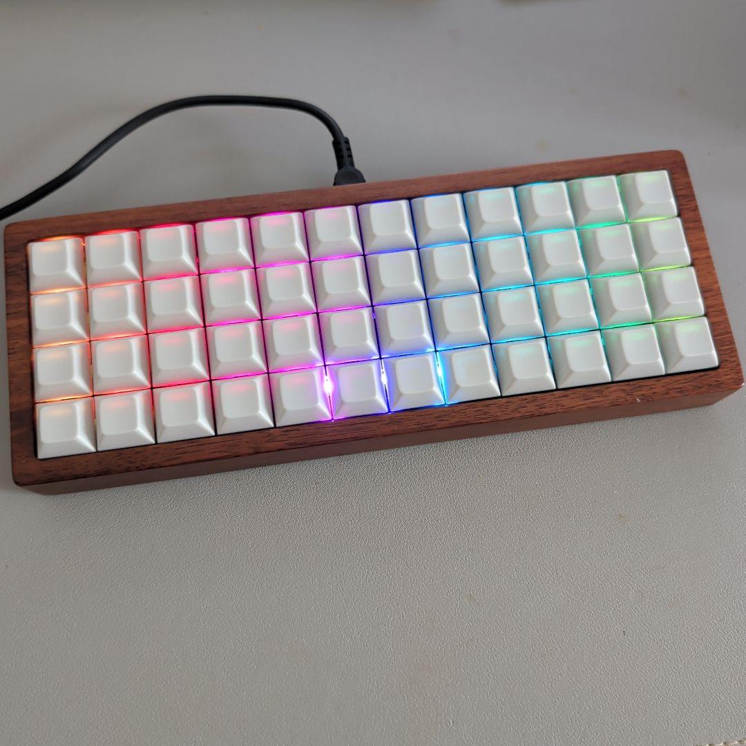 YMDK Air40 木製フレーム メカニカルキーボード オーソリニア 48キー
