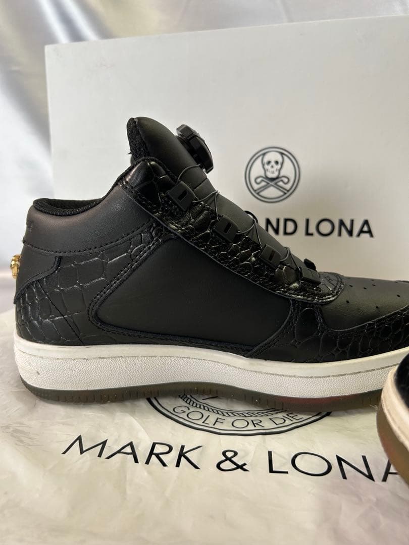 マークアンドロナ　MARK & LONA ゴルフシューズ　クロコダイル押し型