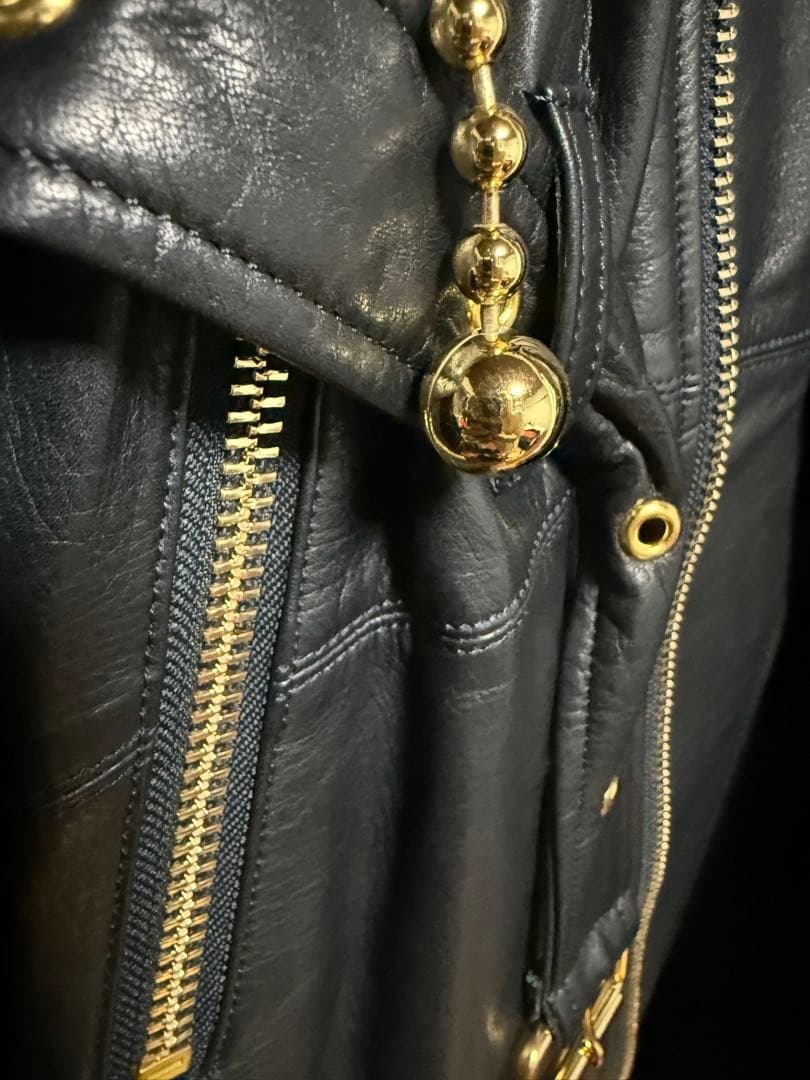 最強！希少！新 UNDERCOVER アンダーカバー レザーライダースコートif
