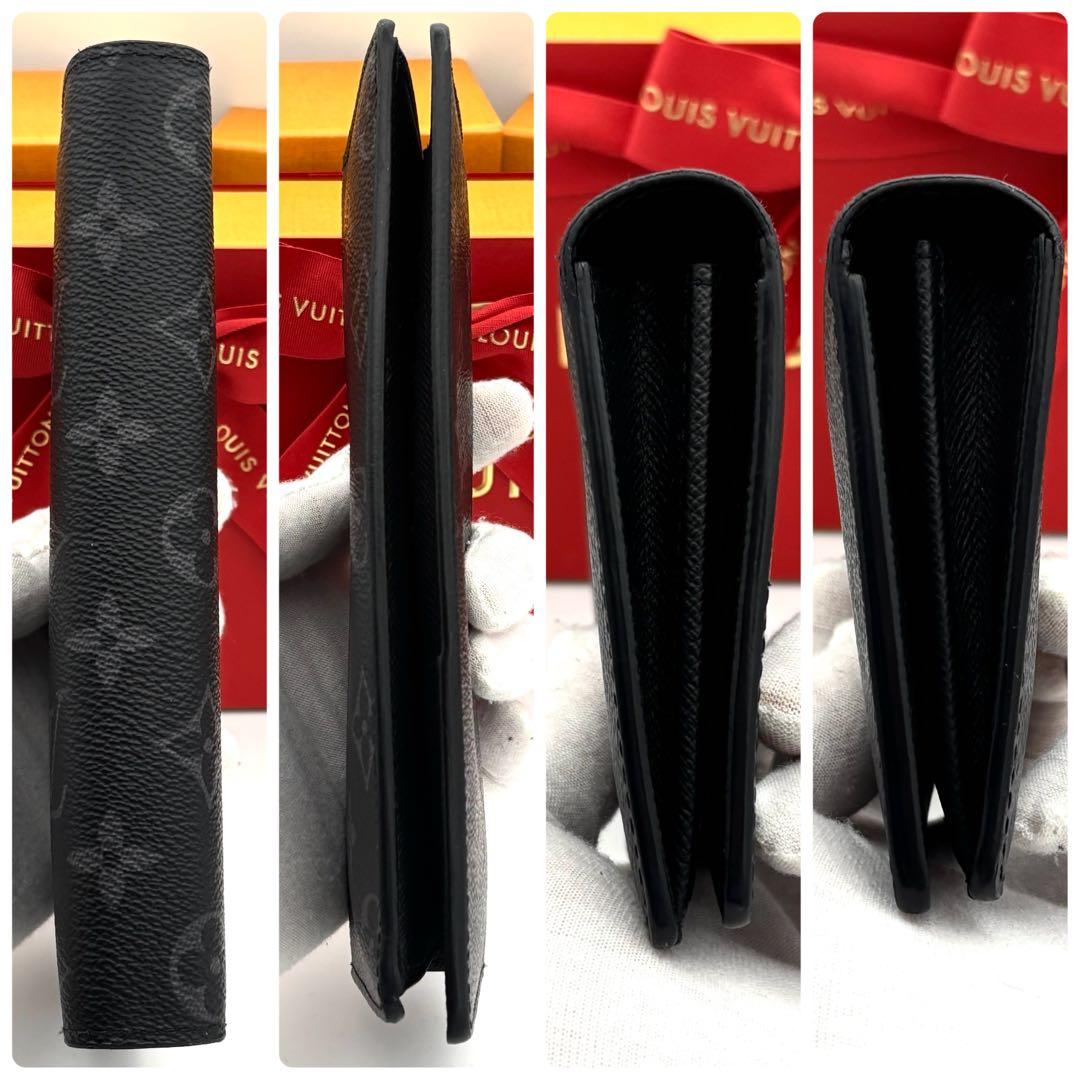 ☆極美品☆箱付☆ルイヴィトン 長財布 モノグラムエクリプス ポルトフォイユブラザ