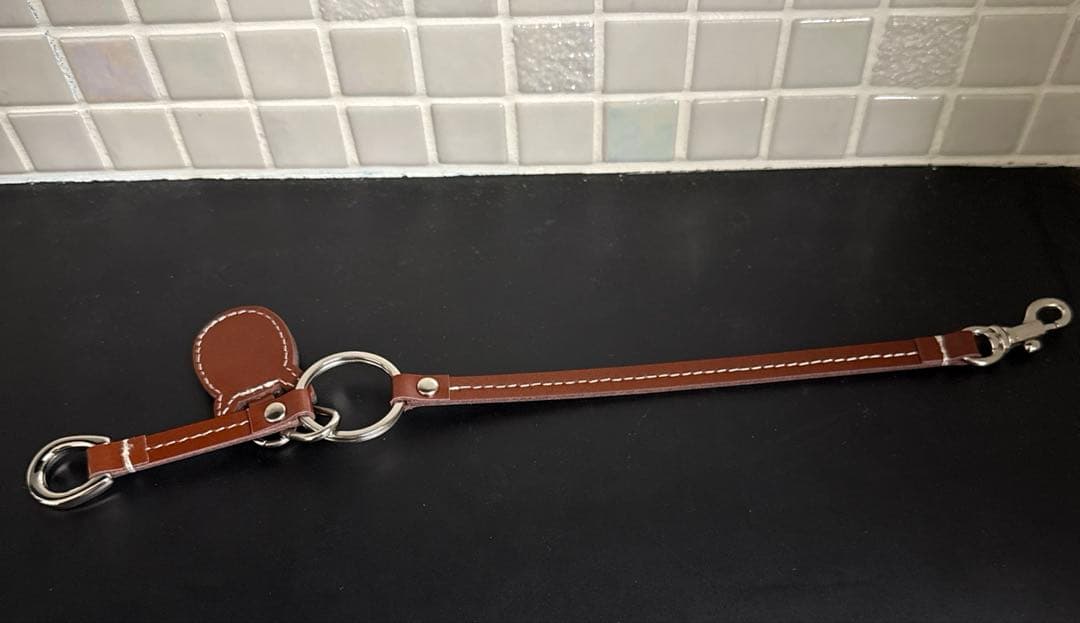 ソメスサドル　馬メンコチャーム　キーホルダー　パープル
