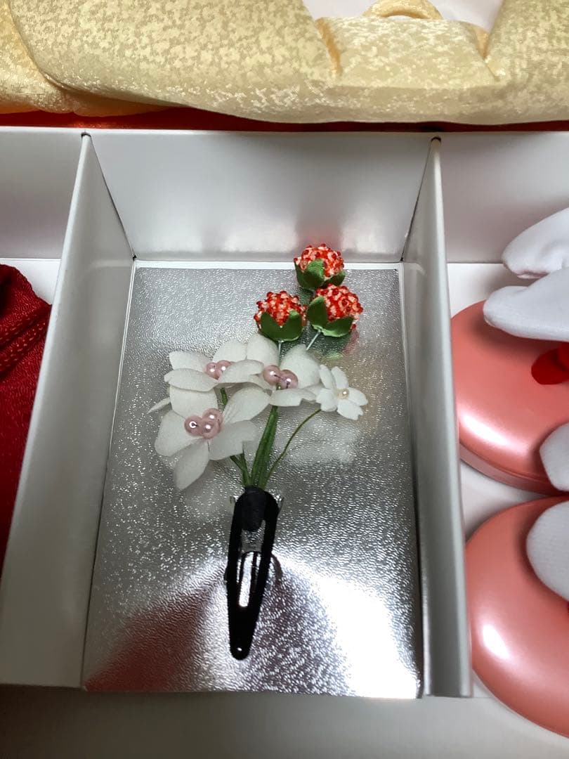 七五三 着物5点セット いちごと桜柄
