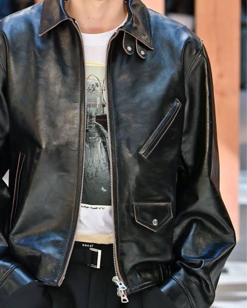 sacai 25SS サイズ1 レザージャケット　サカイ　ライダース