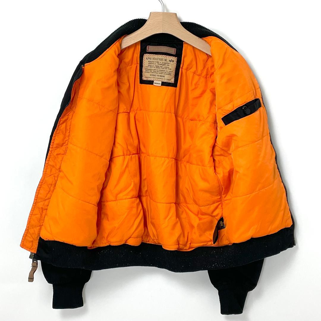 ち*げ様 ALPHA INDUSTRIES ブラック NASAフライトジャケット