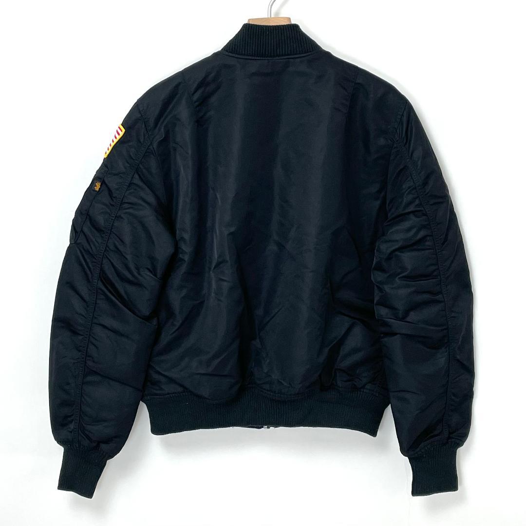 ち*げ様 ALPHA INDUSTRIES ブラック NASAフライトジャケット