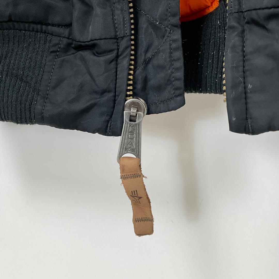 ち*げ様 ALPHA INDUSTRIES ブラック NASAフライトジャケット