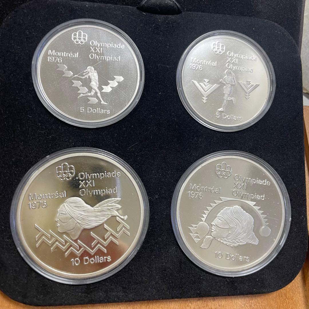 ひろゆき【美品】1976年モントリオール オリンピック記念銀貨4枚セット