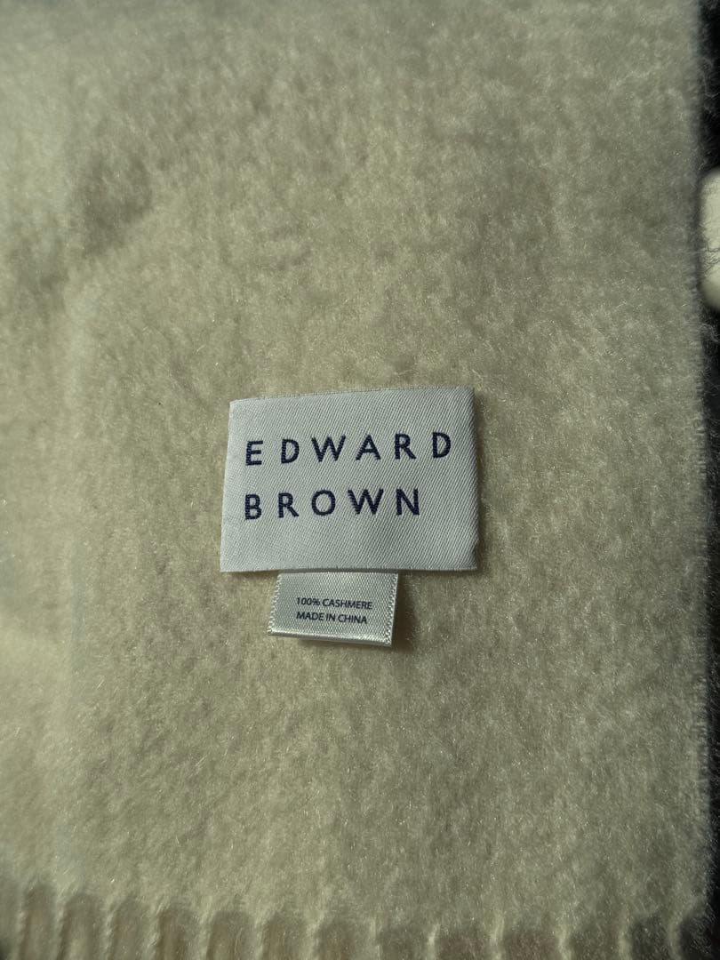 EDWARD BROWN カシミヤ マフラー アイボリー