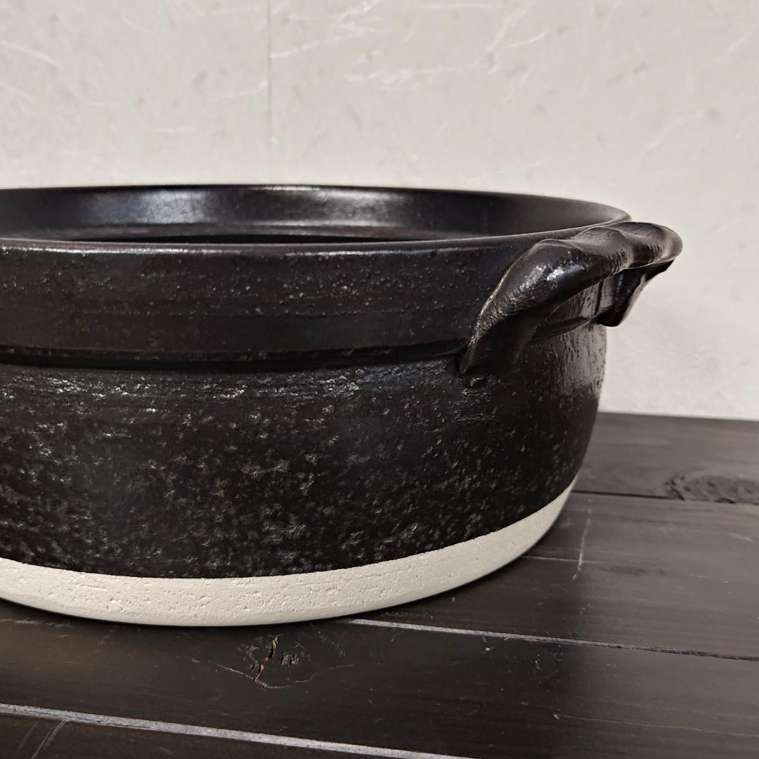 再値下げ【新品・未使用】萬古焼　セラミック加工IH土鍋　7号　IH/直火対応