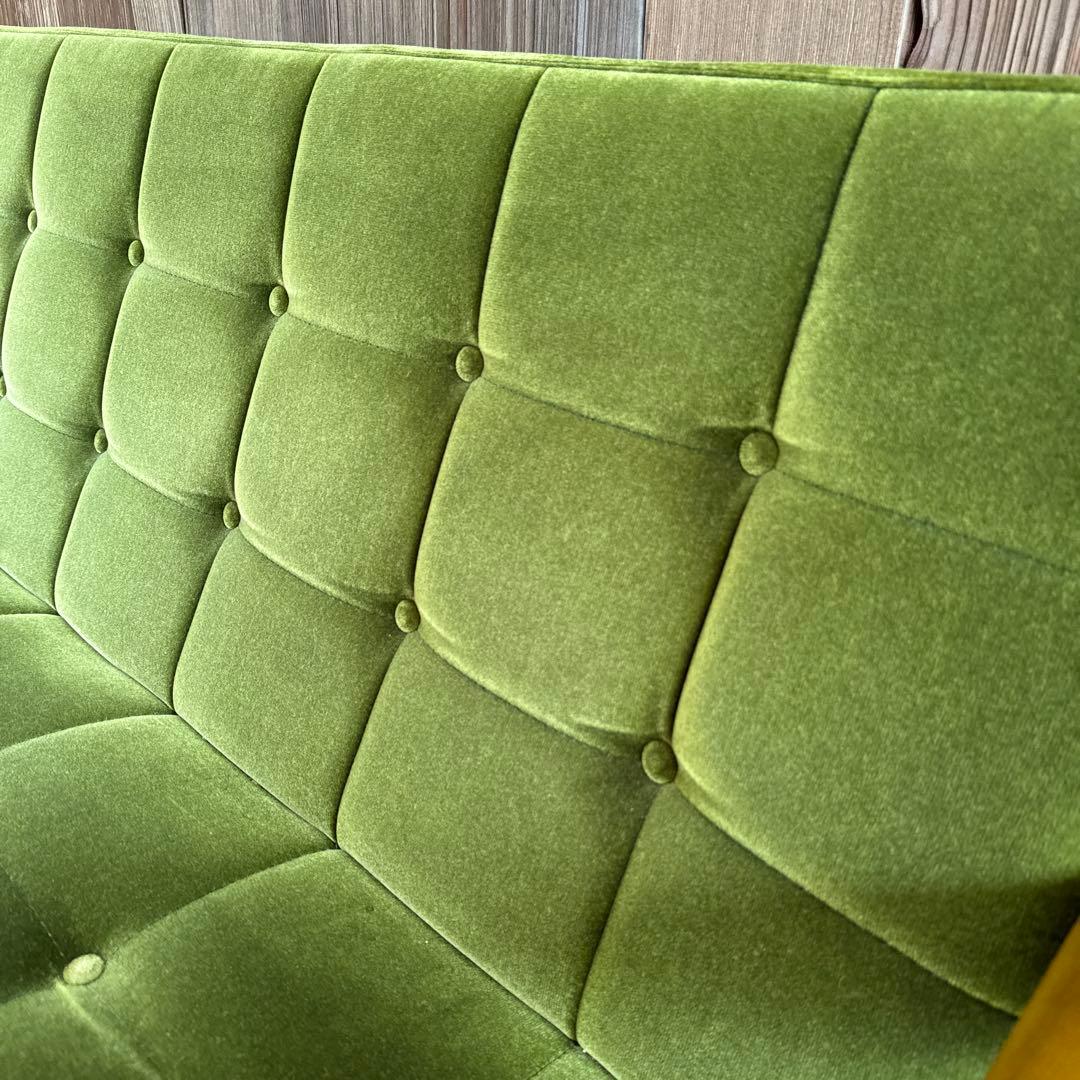 カリモク60 Kチェア 2シーター モケットグリーン 2人掛け 緑 カリモク