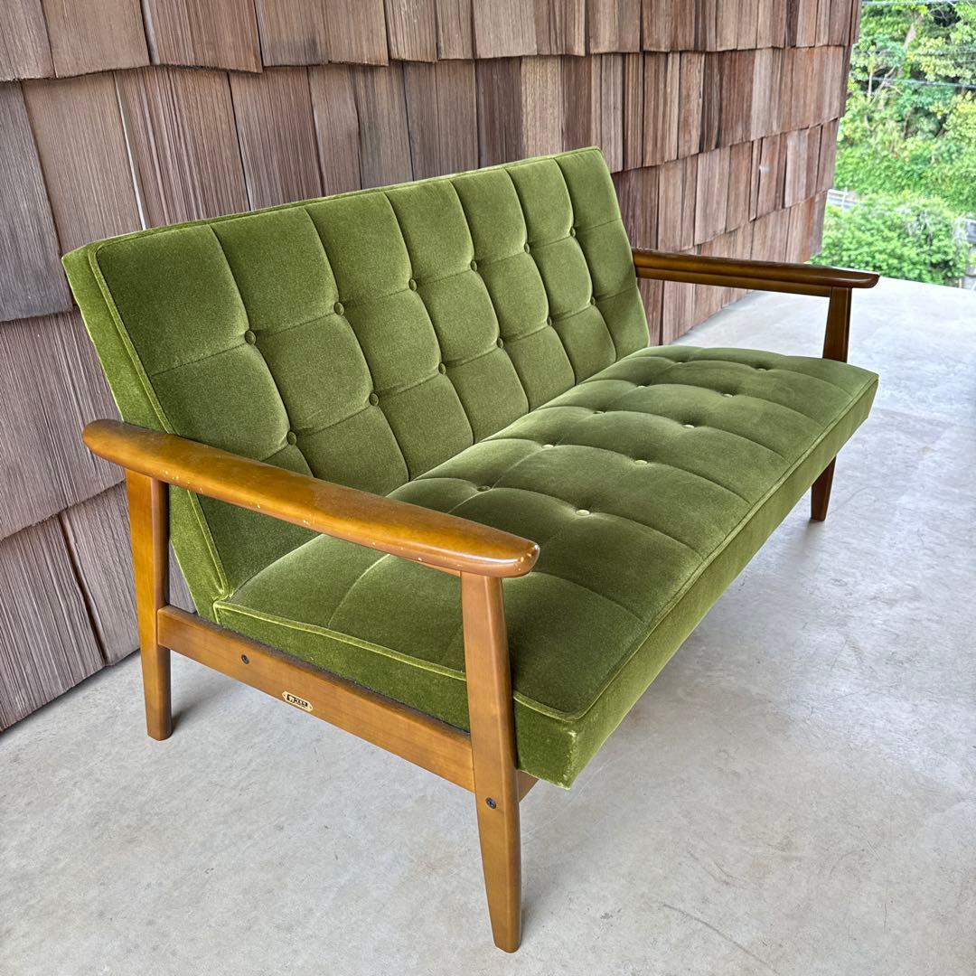 カリモク60 Kチェア 2シーター モケットグリーン 2人掛け 緑 カリモク