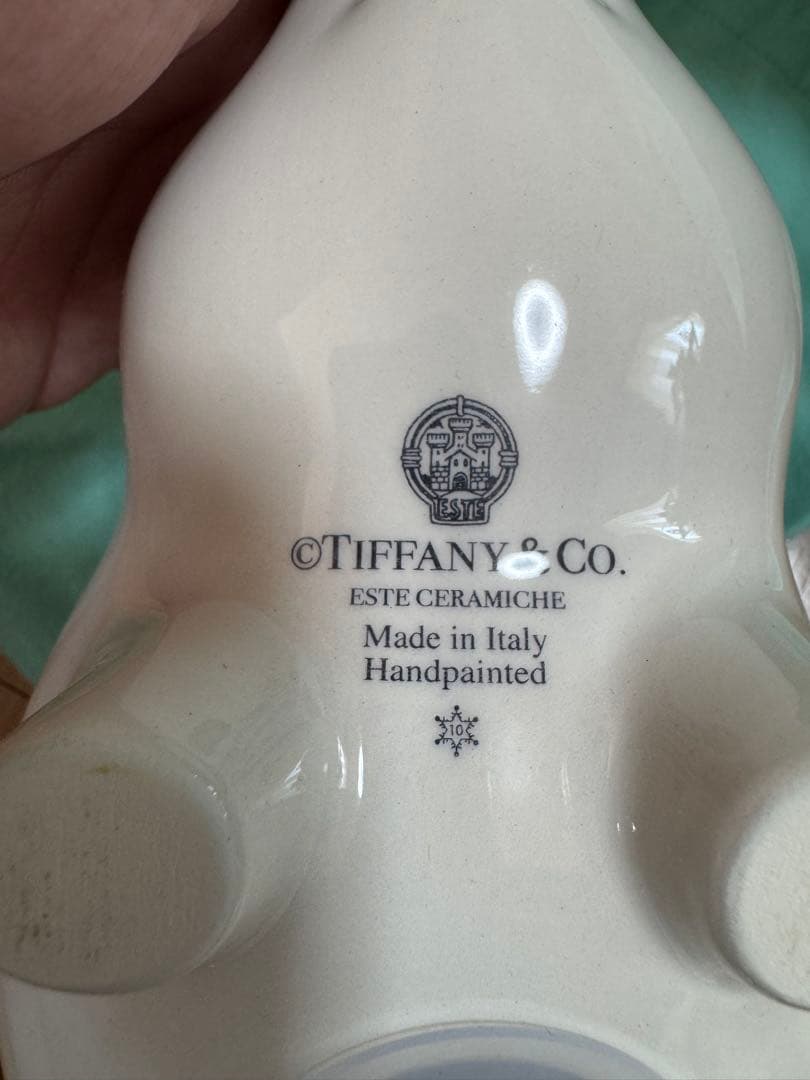 Tiffany & Co. 豚のピンクで水玉貯金箱