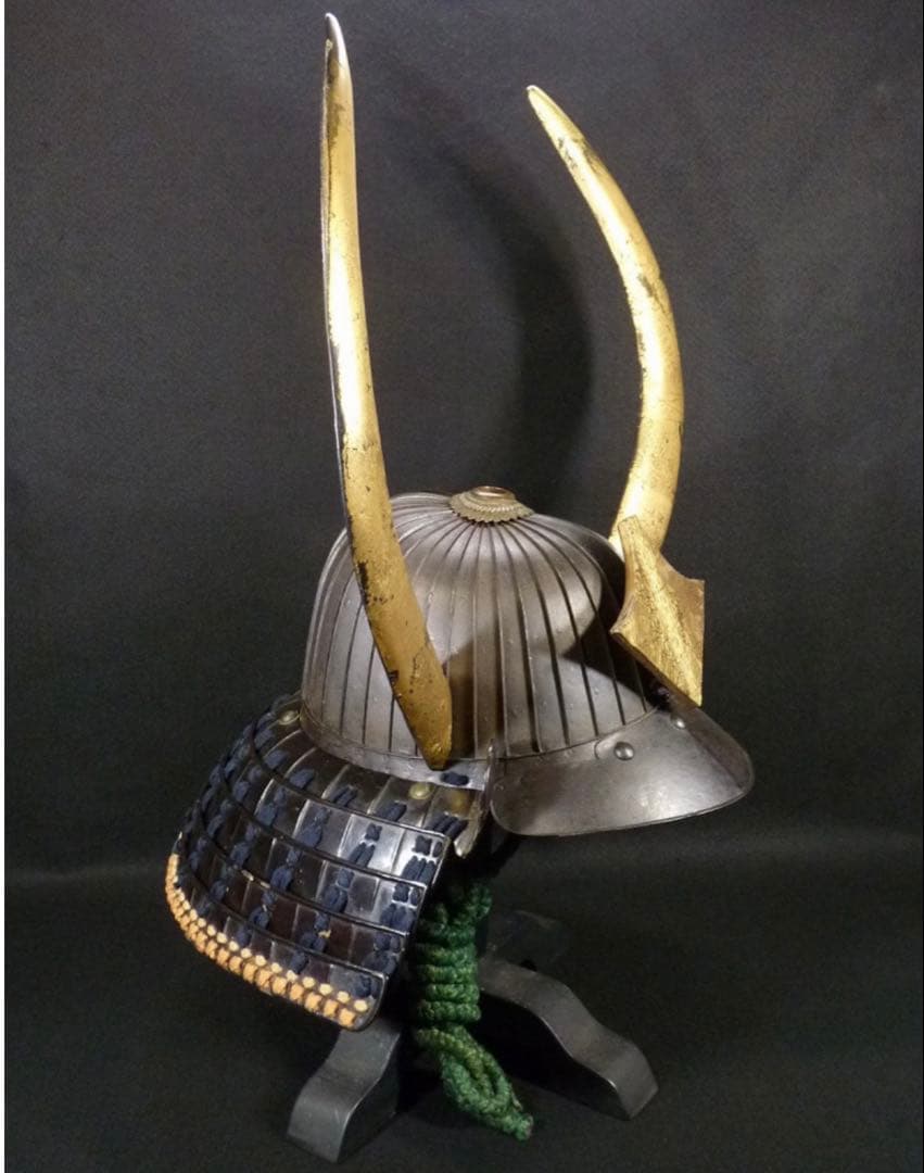 桃山期〜江戸期‼️希少‼️木製の三品‼️金彩脇立‼️前立‼️武具 甲冑‼️兜は付属しません‼️