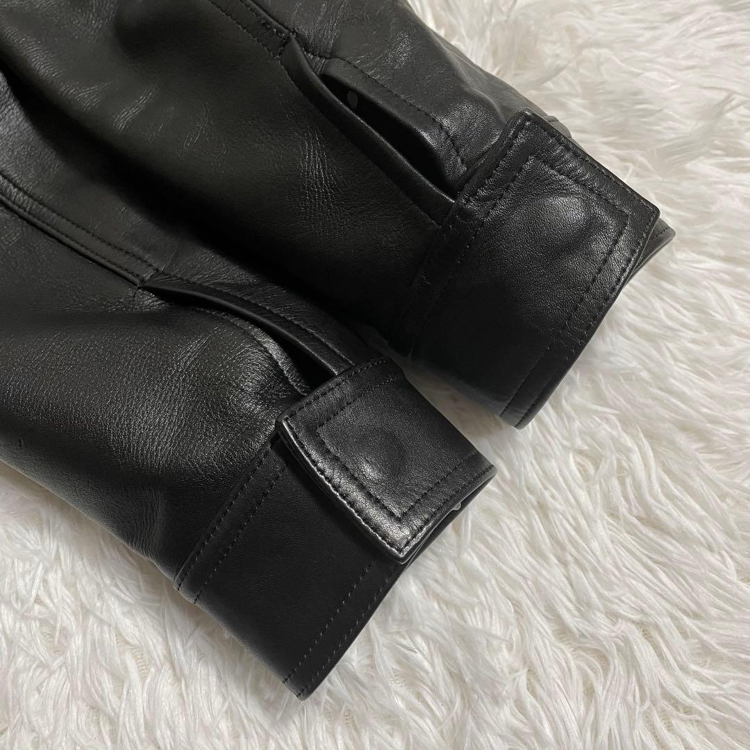 マコマリア レザージャケット ライダースジャケット ドット柄