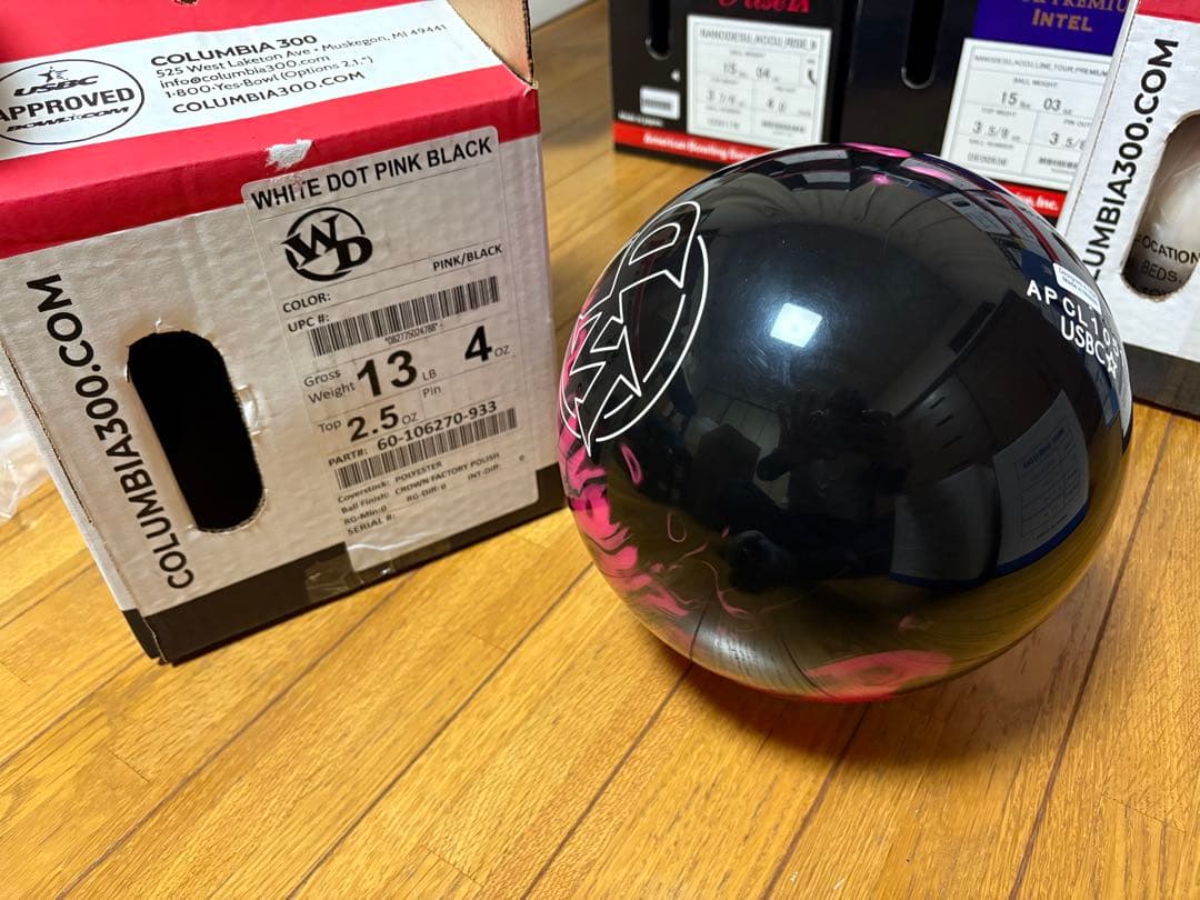 希少⁉︎ ホワイトドット ピンク/ブラック13lbs 未使用