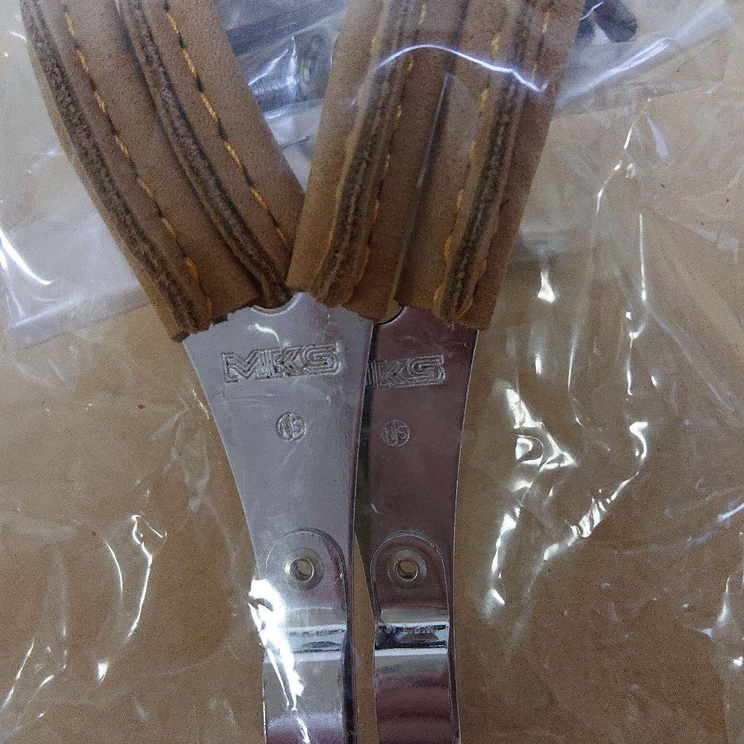 新品未開封MKS(三ヶ島)革付きスチールトゥクリップ Sサイズ5個セット送料込み