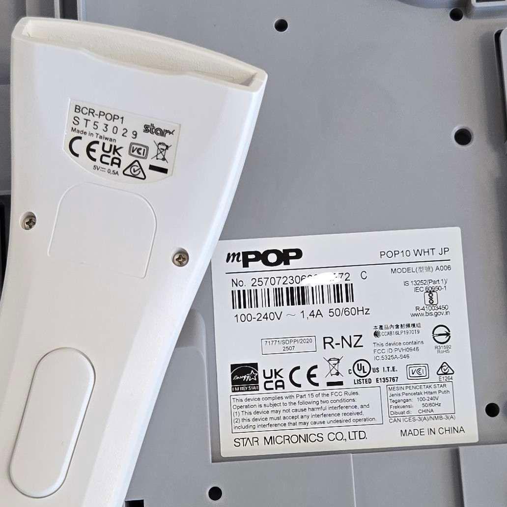 スター精密 mPOP バーコードリーダー付属 エアレジ POP10